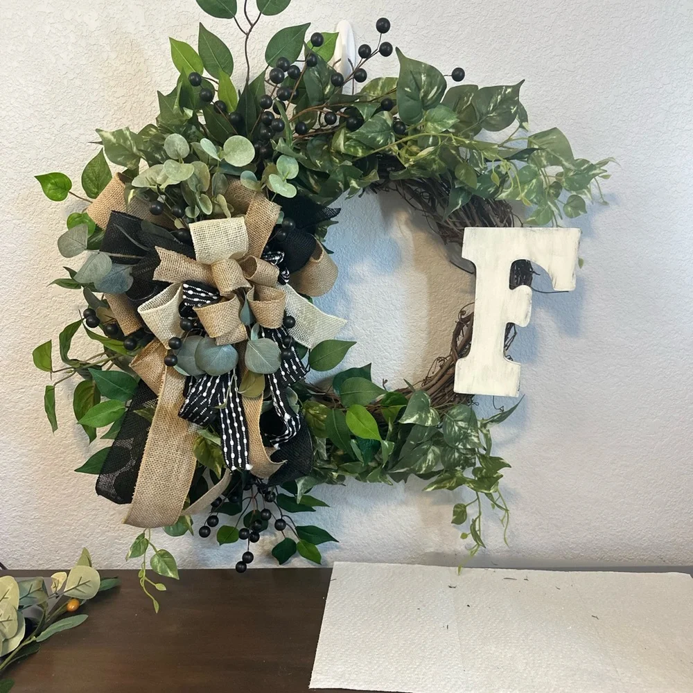 Custom wreath’s. Can Add initial if wanted